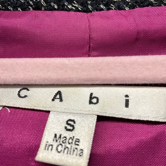 CAbi Pink and Black Tweed Vest Size S - Picture 2 of 3